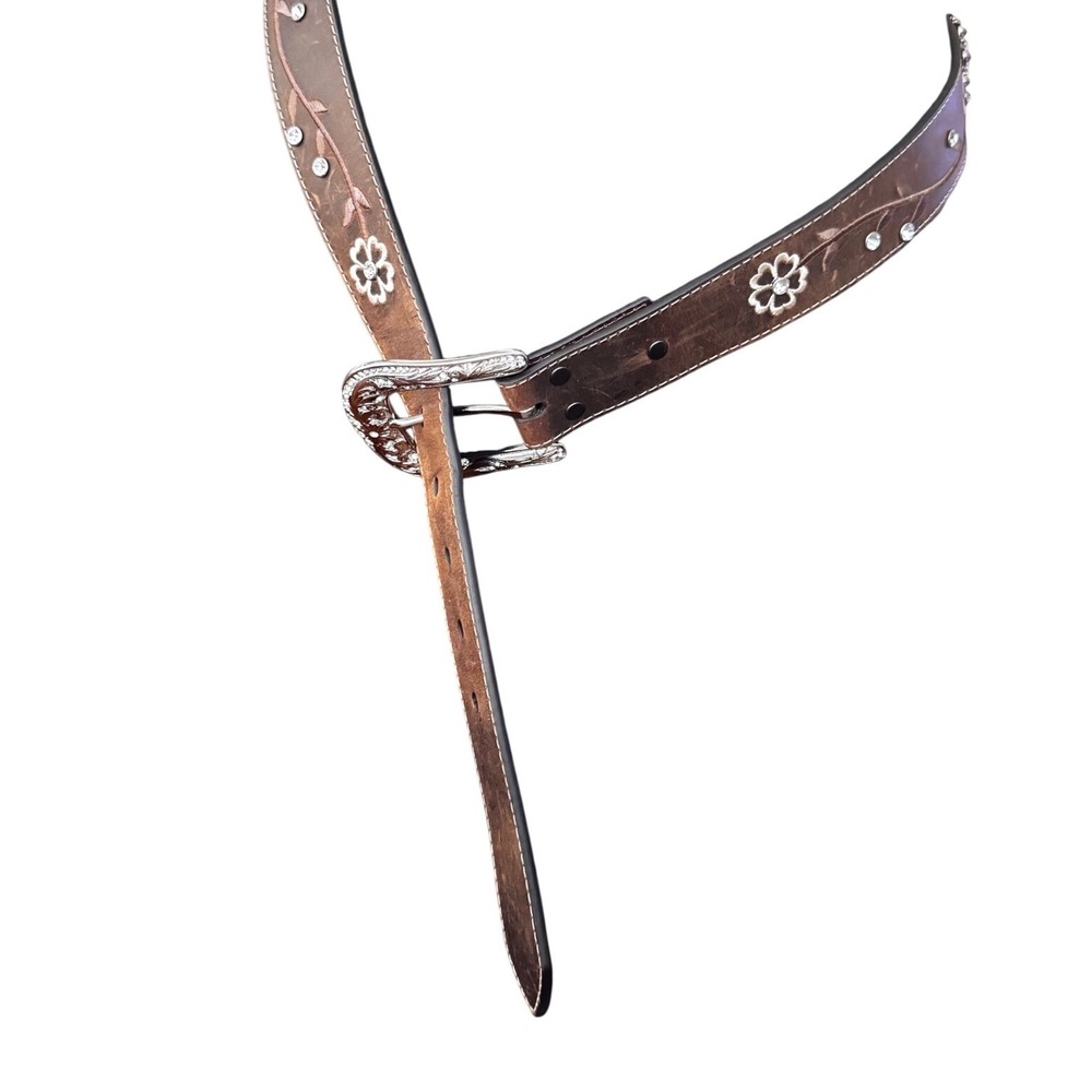 Ariat Isabella Leather Rhinestone Floral Western Belt A1510202 Size L EUC
Woman - Picture 13 of 13